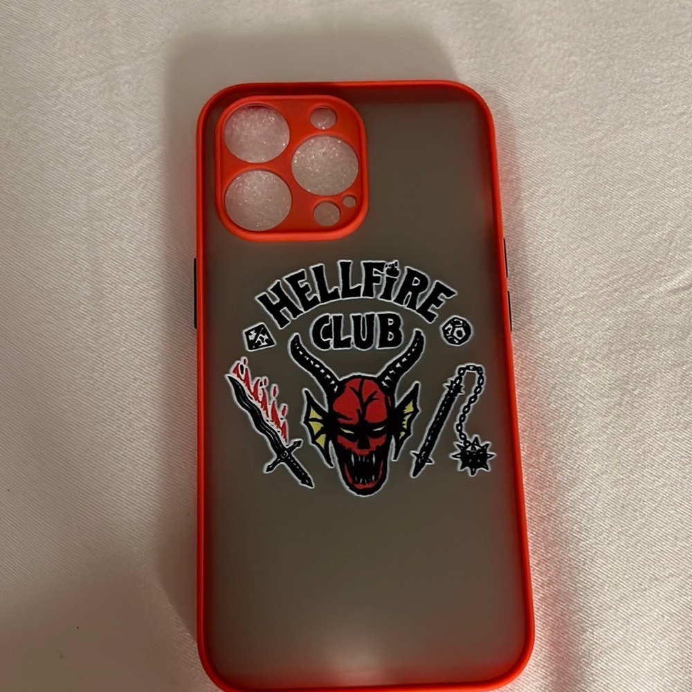 New iPhone 13 Pro Max Stranger Things hellfire club case